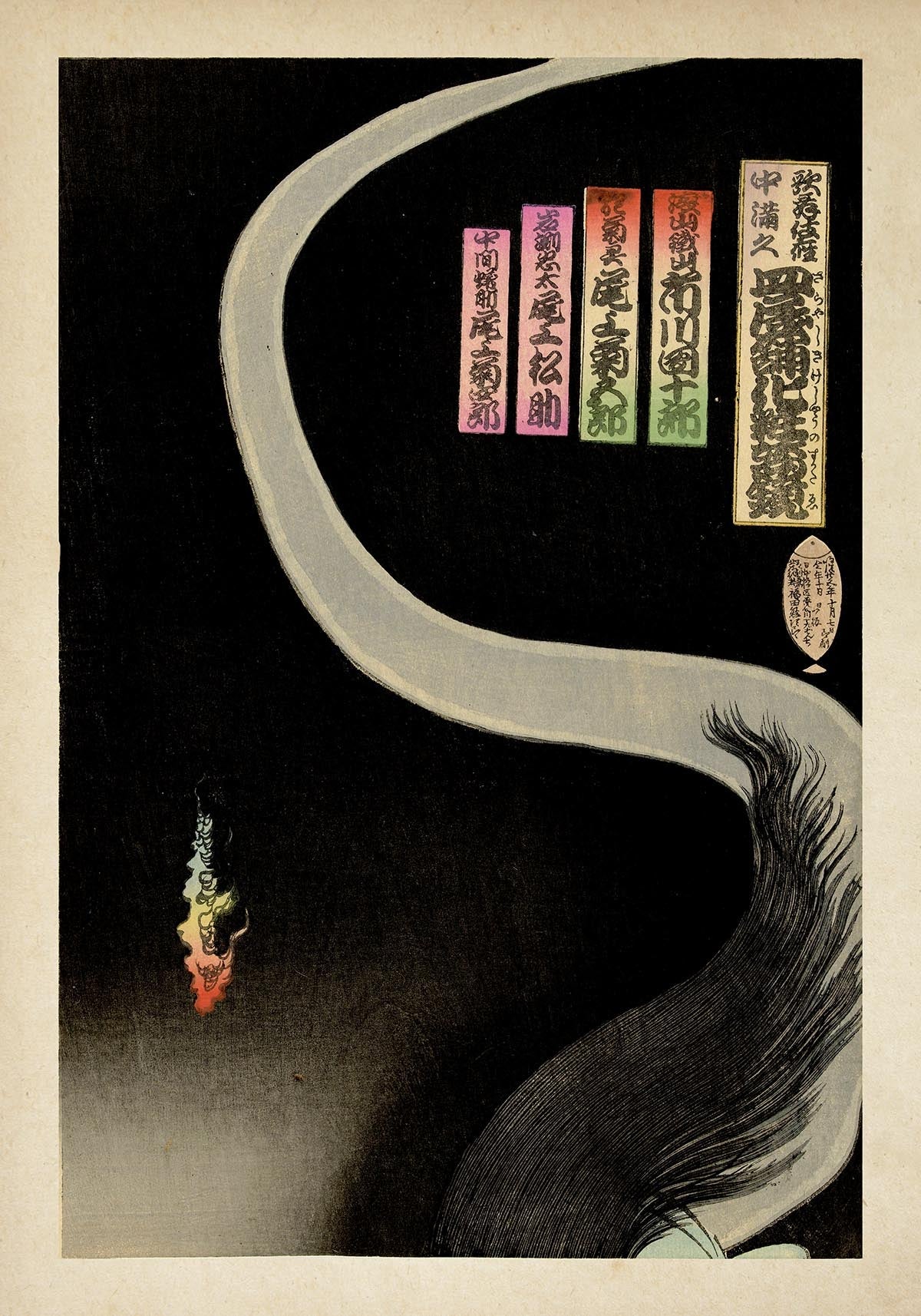Samurai Aoyama and the Okiku Ghost by Kunichika