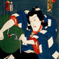 Japanese Actor with Blue Kimono by Toyohara Kunichika