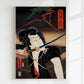 Samurai and Blue Sword by Kunichika