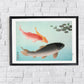 Common and Golden Carp by Koson Poster