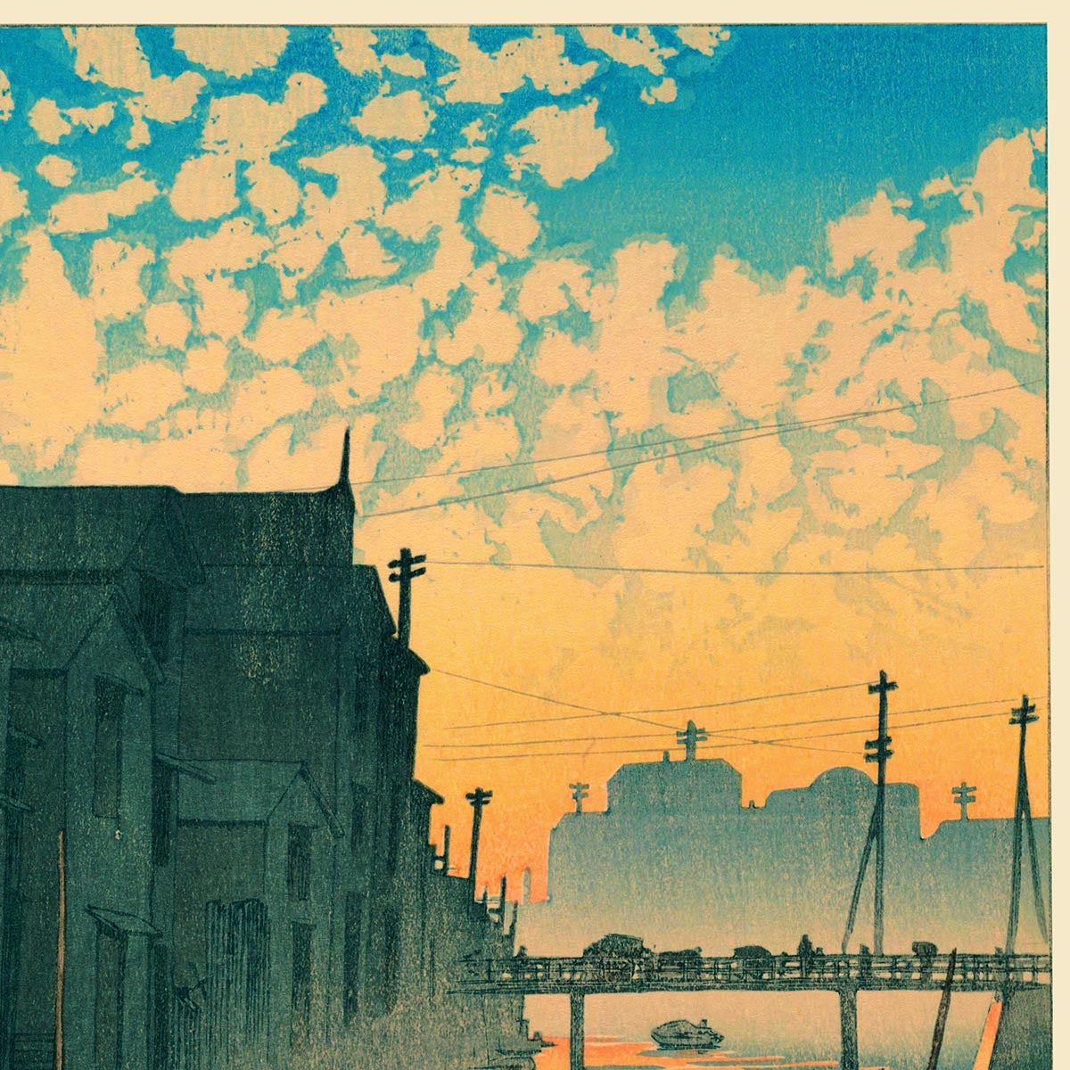 Morning at Onegishi by Hasui