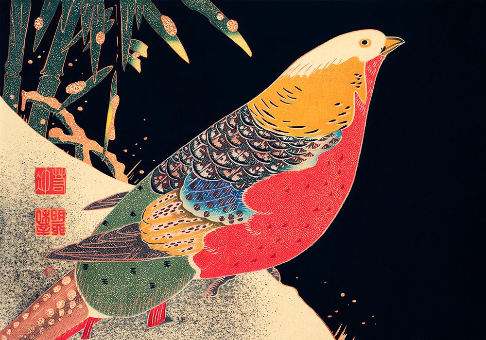 Golden Wave Set of 2 Japanese Art Prints