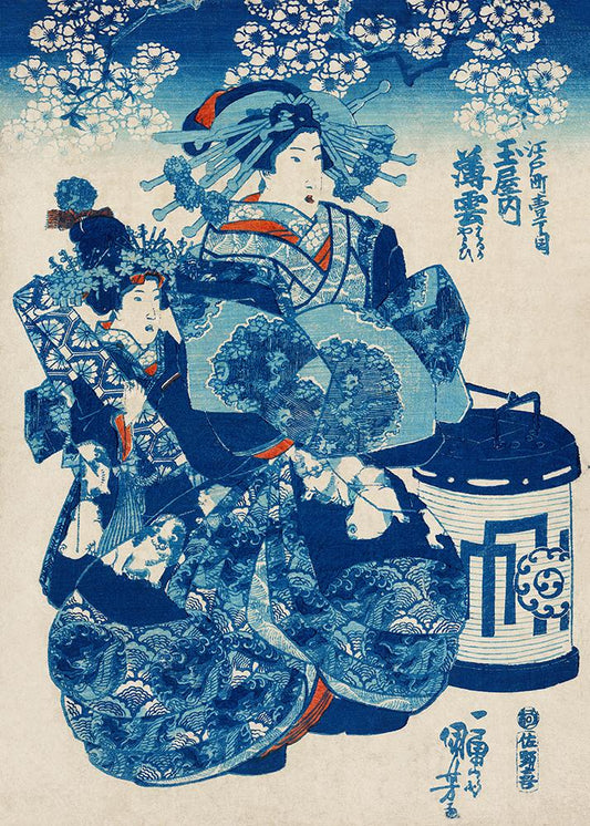 Blue Geisha by Kuniyoshi