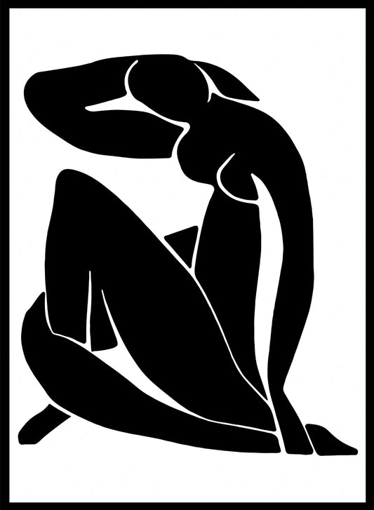 Henri Matisse Blue Nudes II, (reimagined in black)