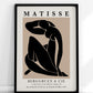 Henri Matisse Exhibition Poster, Featuring Blue Nude II (reimagined in black)