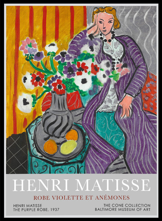 Purple Robe and Anemones 1937 by Henri Matisse (Exhibition Poster)