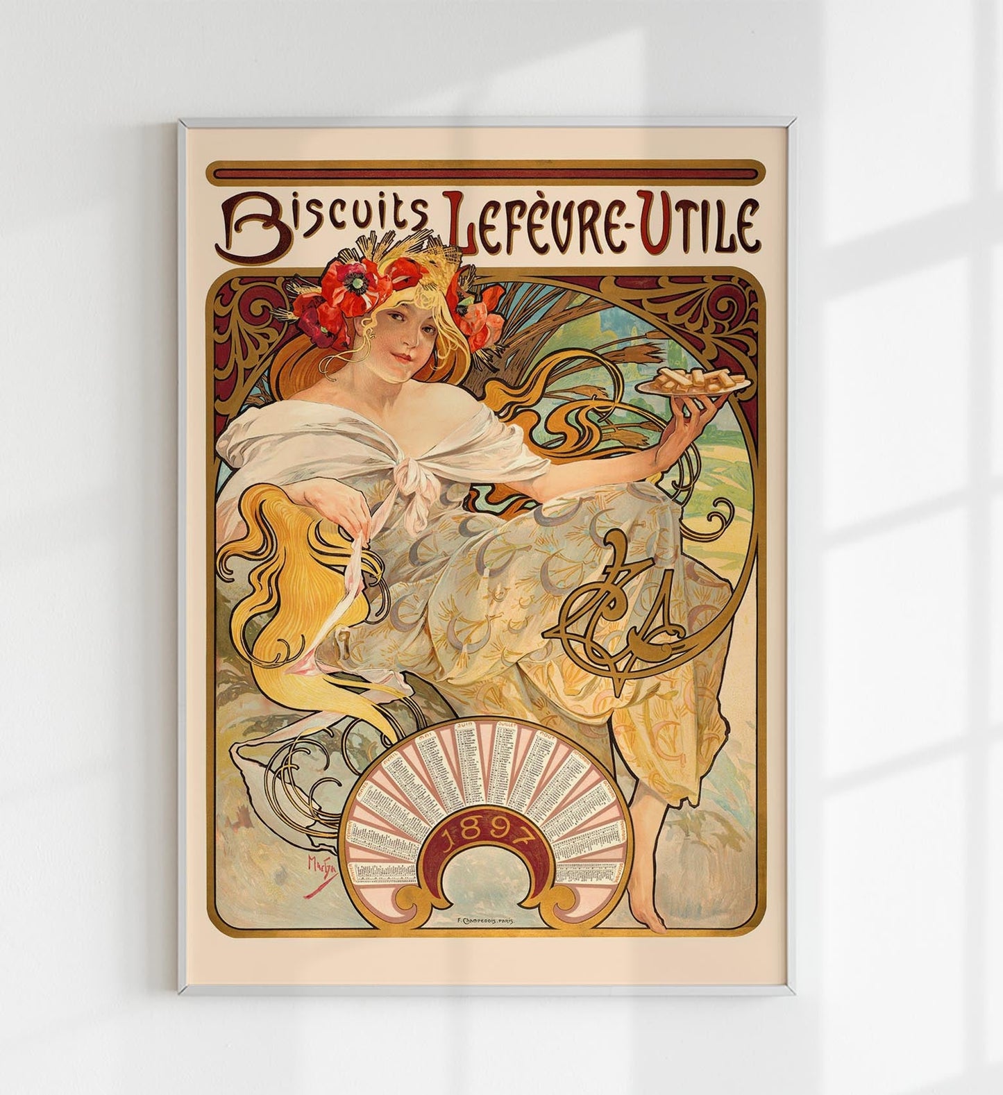 Biscuits Lefèvre Utile by Alphonse Mucha