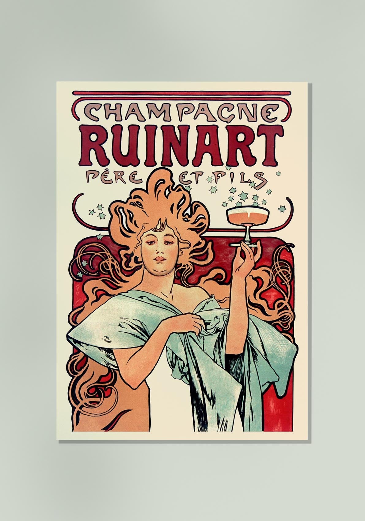 Champagne Ruinart by Alphonse Mucha