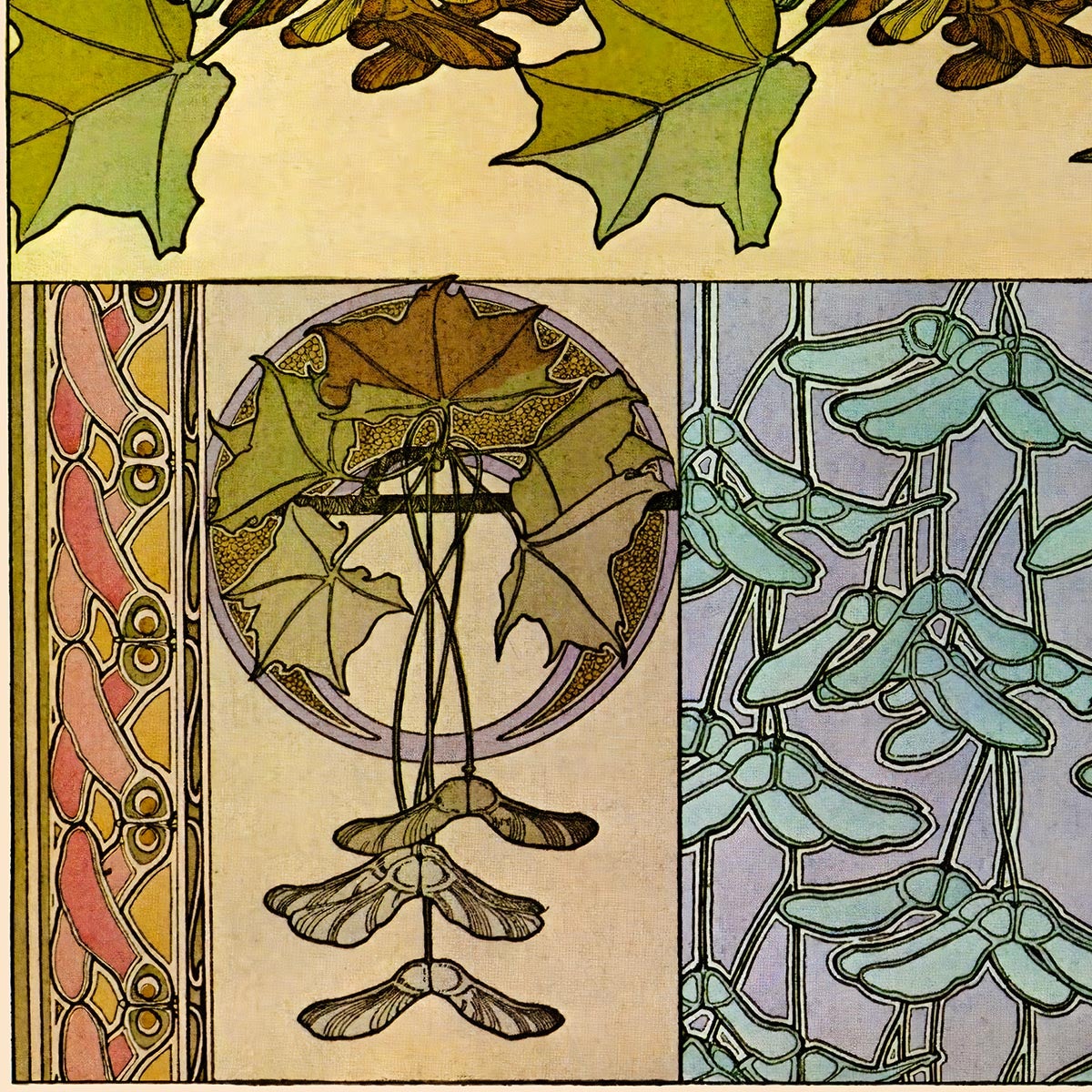 Oak Leaves by Alphonse Mucha