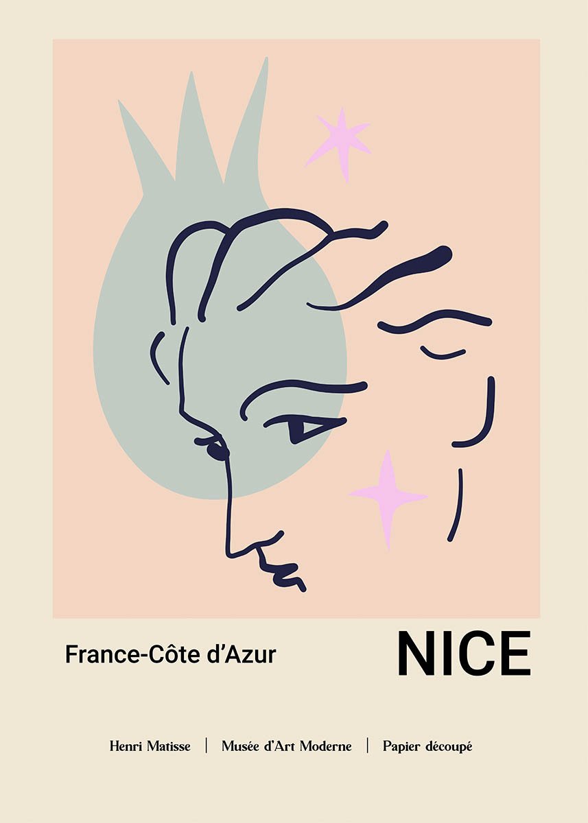 Matisse cote d’Azur - French Exhibition poster (pink)