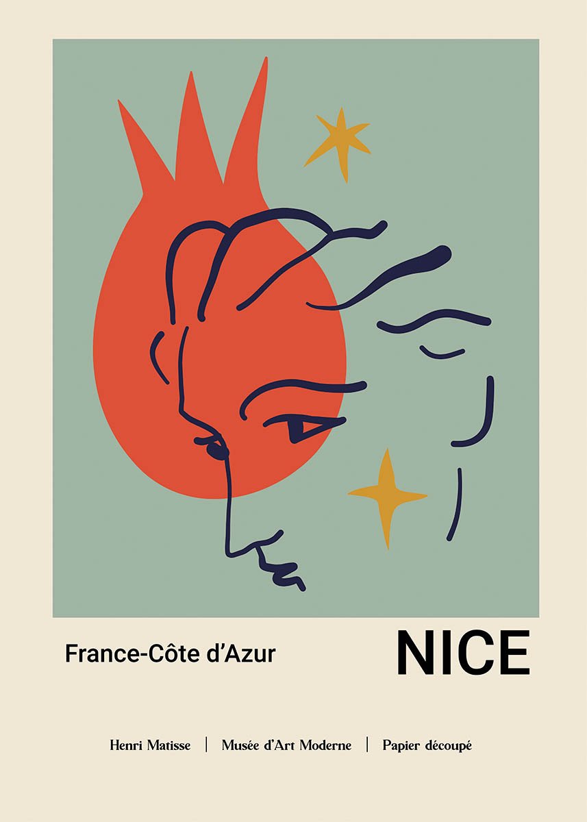 Matisse cote d’Azur - French Exhibition poster (Green)
