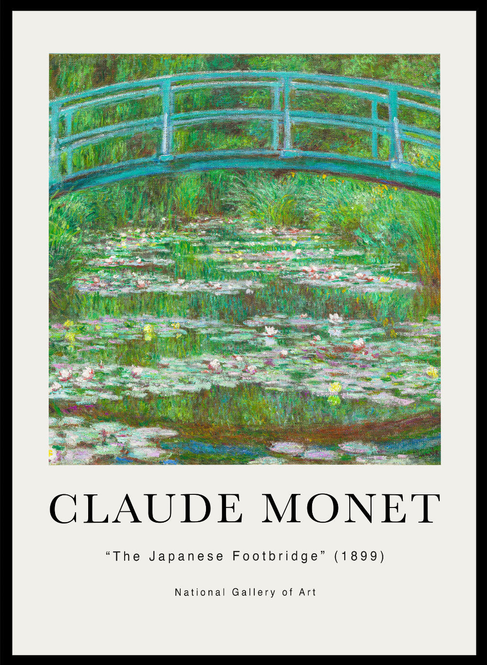 The Japanese Footbridge 1899 by Monet Print