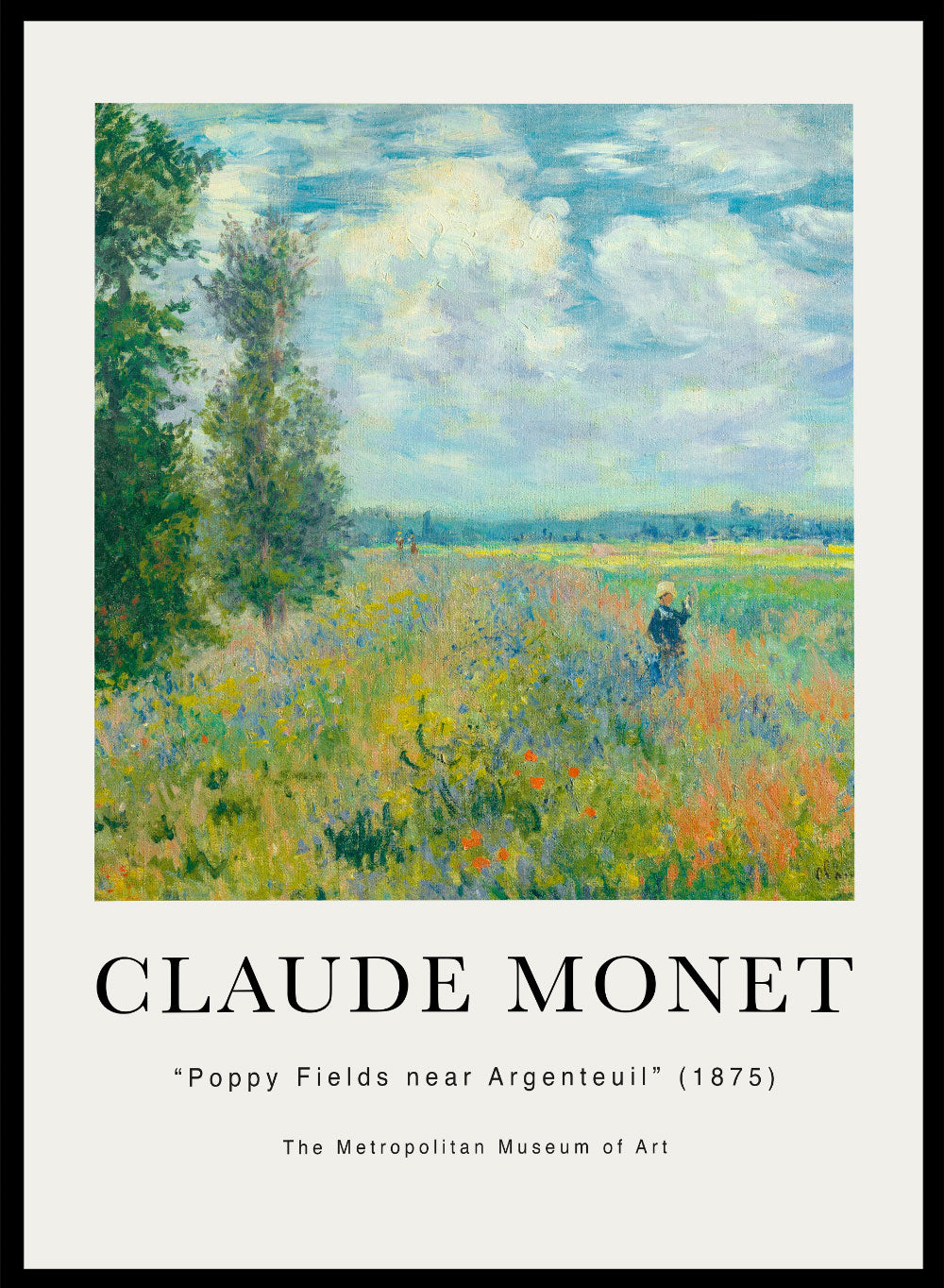 Poppy Fields near Argenteuil 1875 by Monet Print