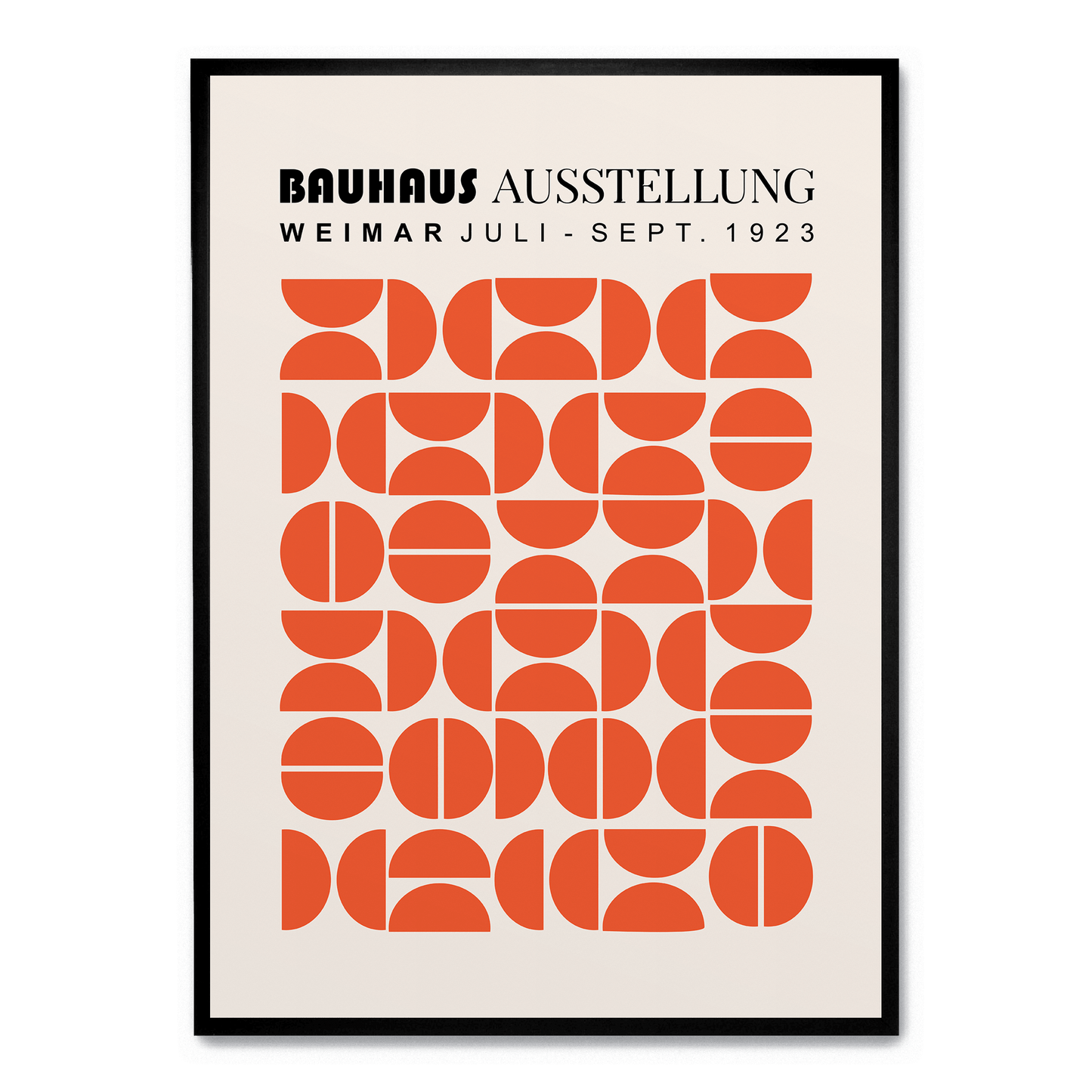 Bauhaus Orange Semicircles