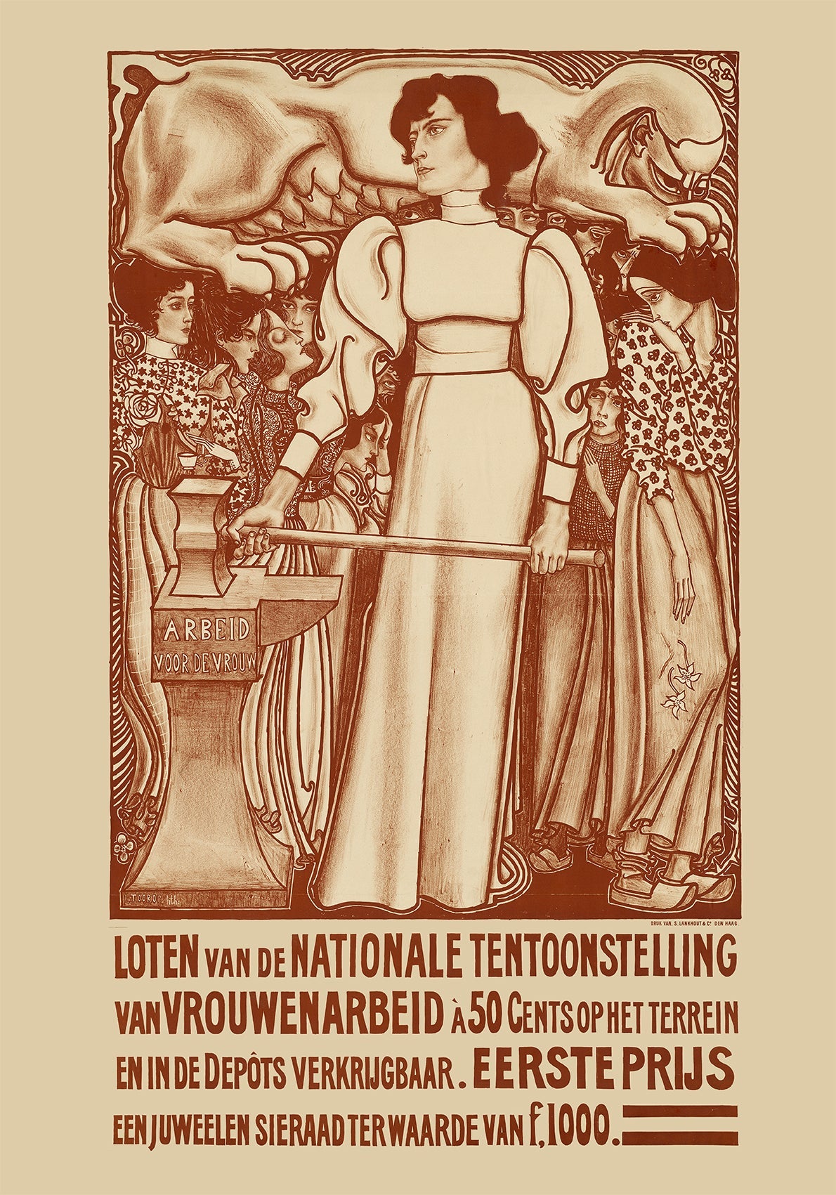 Labor for the Women Vintage Poster by Jan Toorop