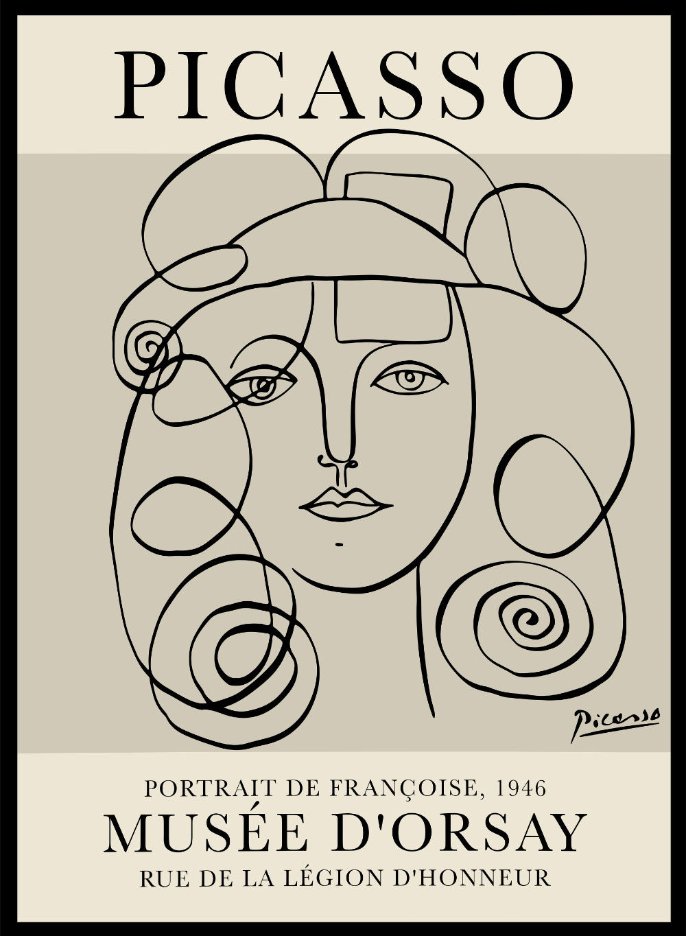 Portrait of Francoise Gilot II by Pablo Picasso Exhibition Poster