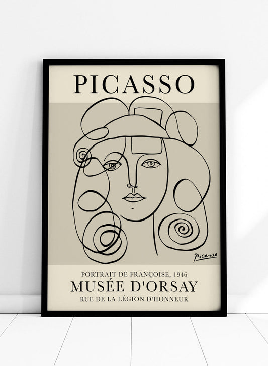 Portrait of Francoise Gilot II by Pablo Picasso Exhibition Poster