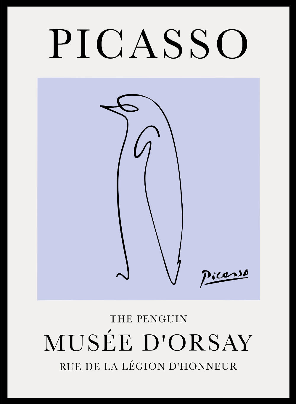 The Penguin Line Drawing by Pablo Picasso Print