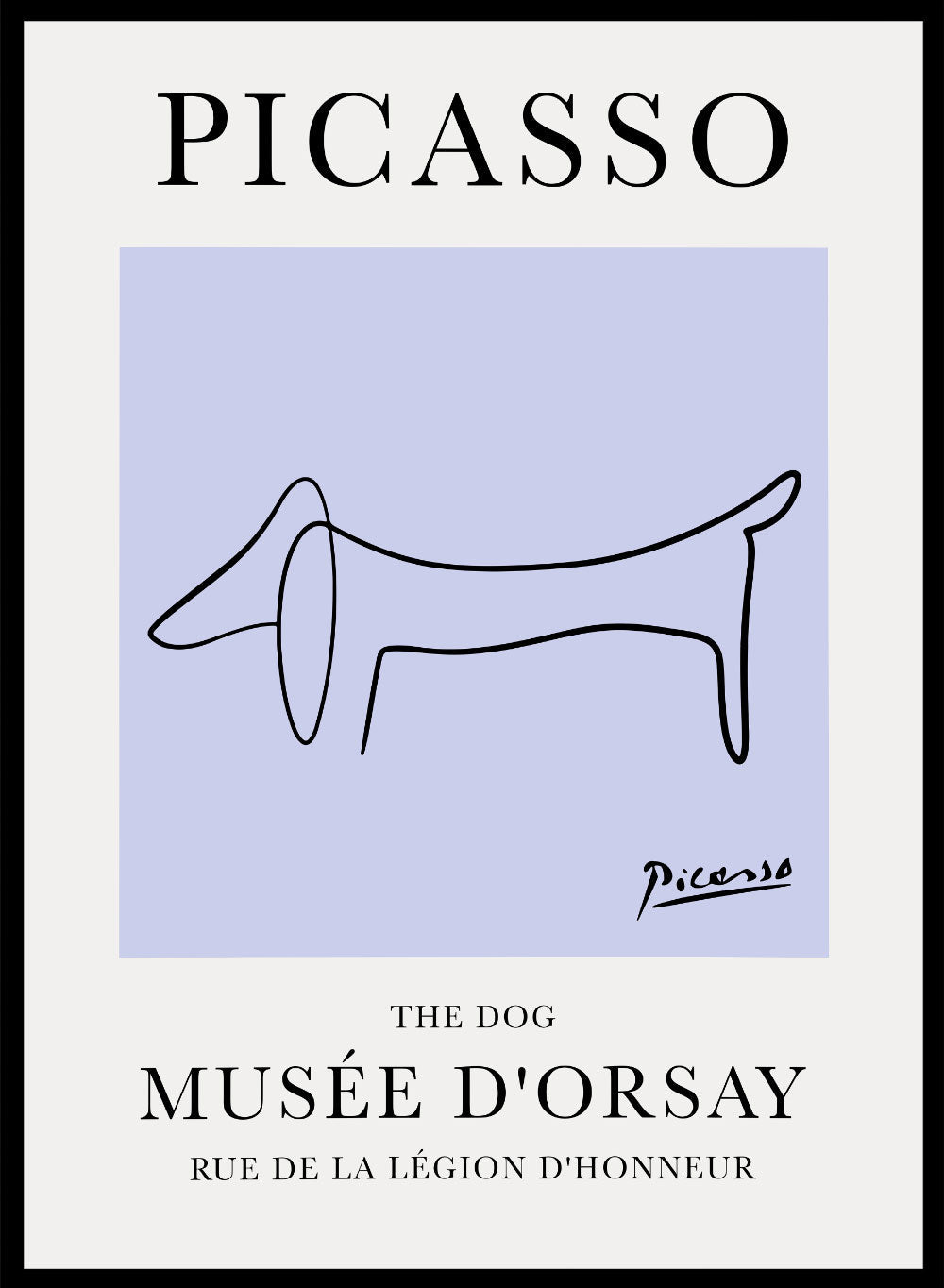 The Dog Line Drawing by Pablo Picasso Print