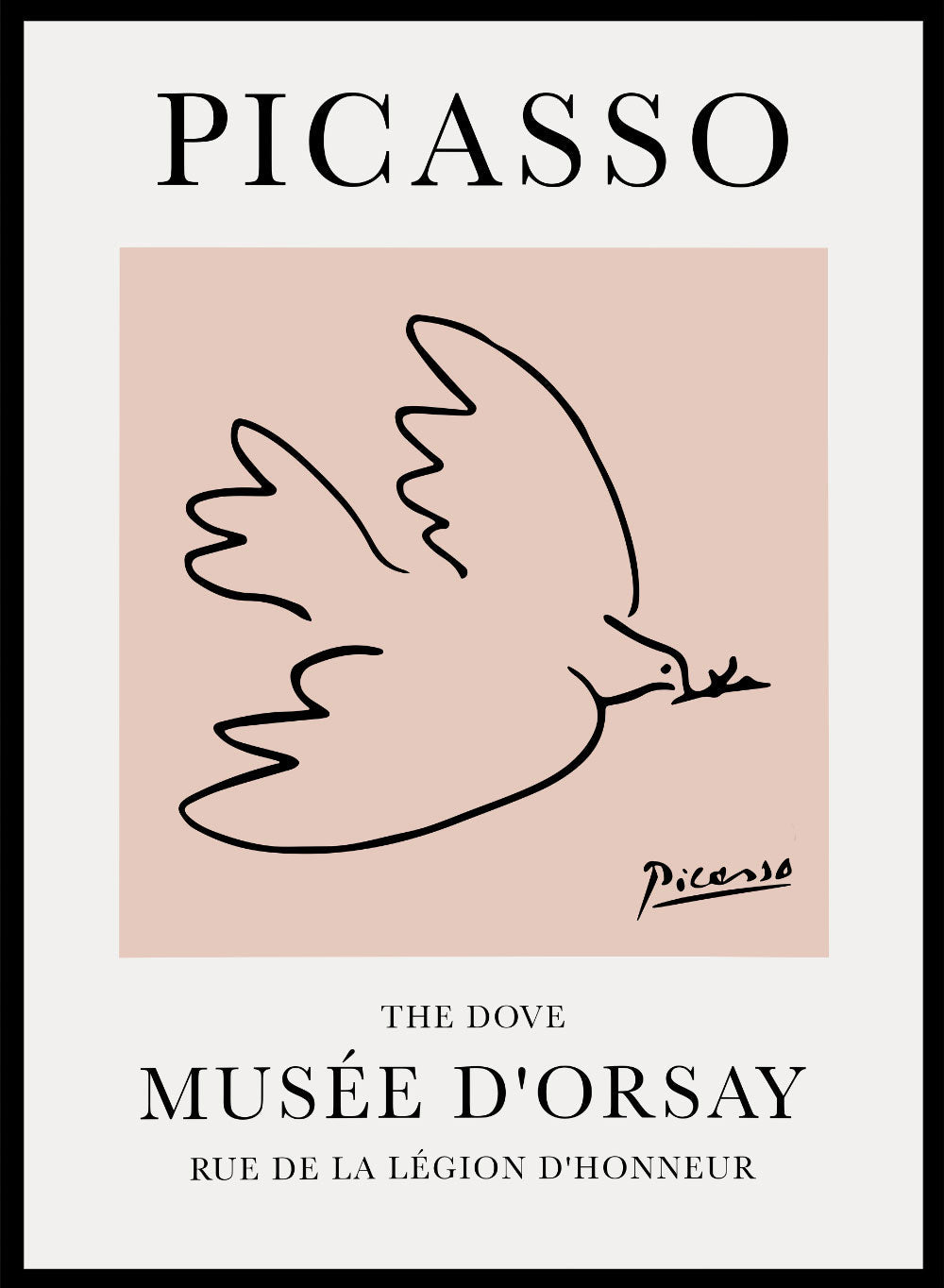 Dove of Peace by Pablo Picasso, Exhibition Poster Print, Yellow