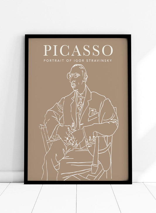 Portrait of Igor Stravinsky 1920 by Pablo Picasso Print