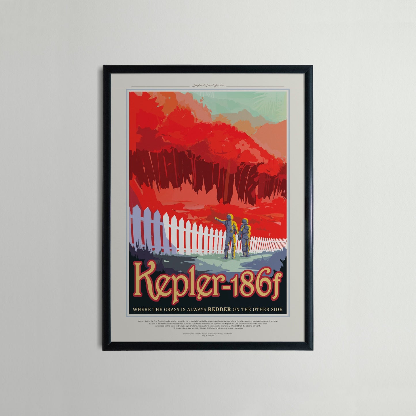 NASA Travel Poster - Kepler-186f