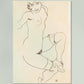 Naked Lady in Lingerie by Egon Schiele