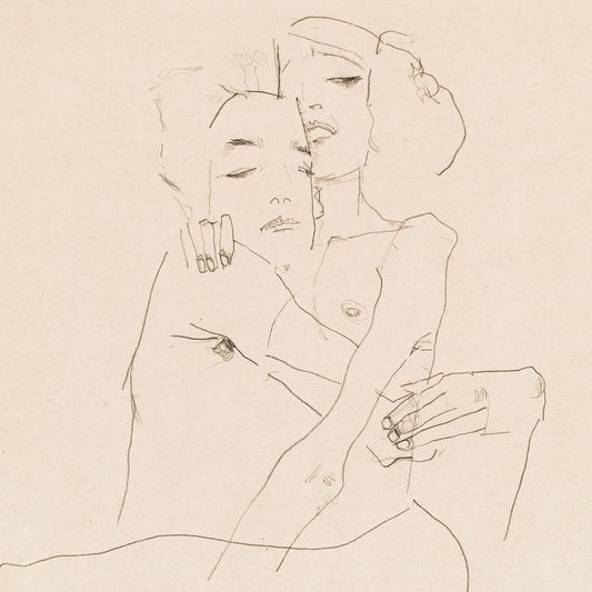 Couple Embracing by Egon Schiele