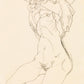 Woman undressing by Egon Schiele