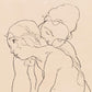 Woman and Girl Embracing by Egon Schiele
