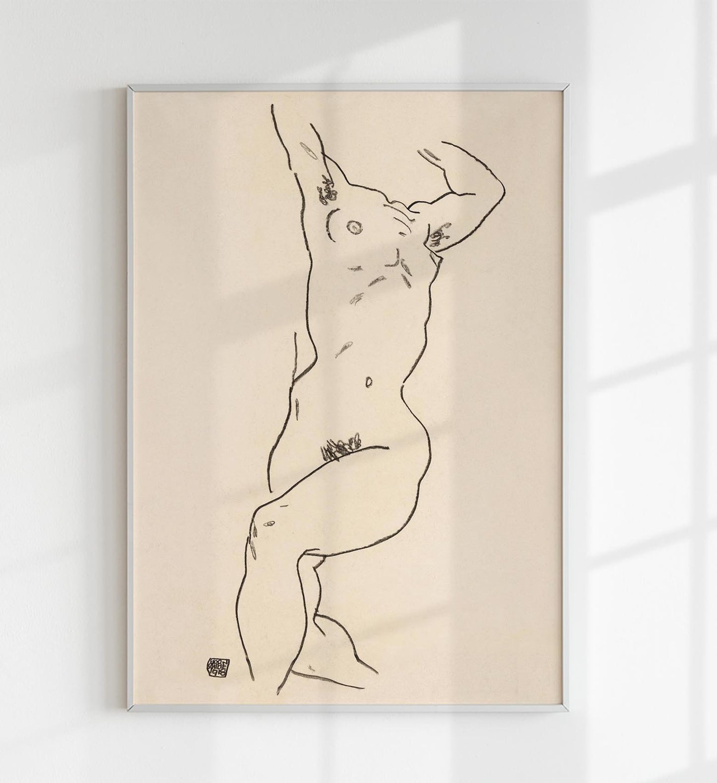 Torso of a Nude by Egon Schiele