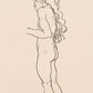 Standing Nude Girl by Egon Schiele