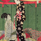 Woman with a Visitor by Utamaro Kitagawa Triptych - set of 3 prints
