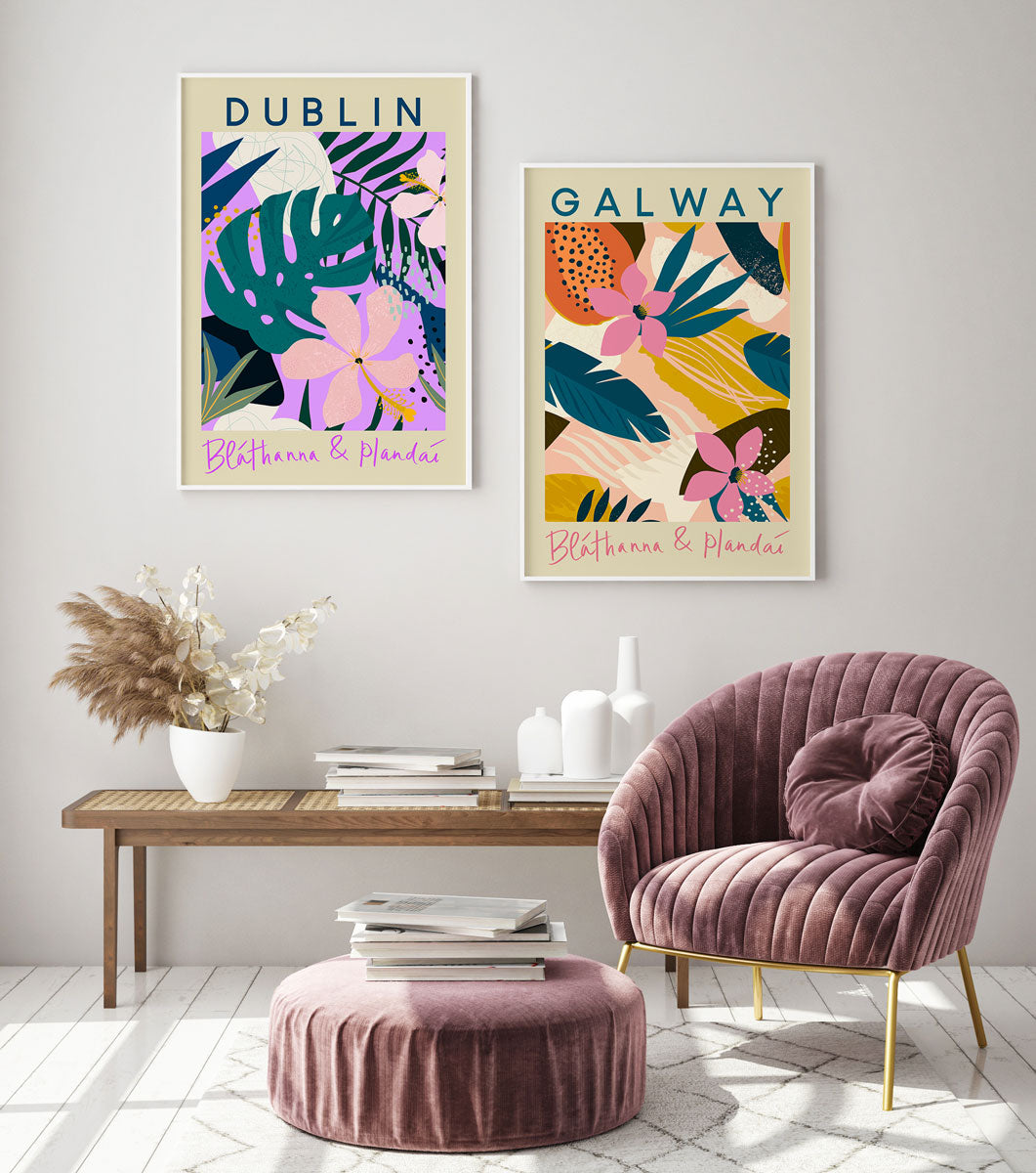 Irish Flowers Set of 2 Art Prints