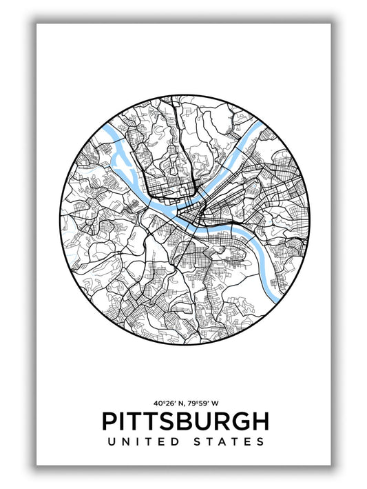Map of Pittsburgh