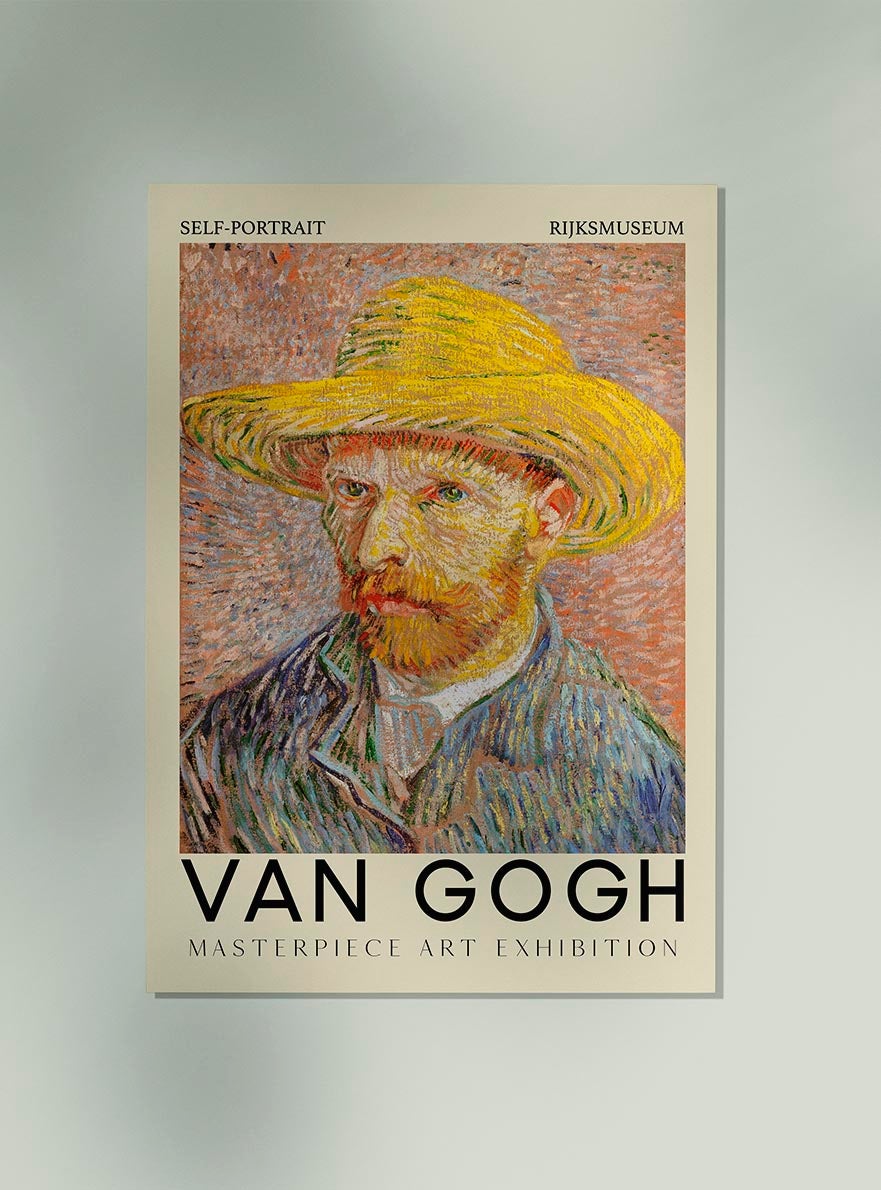 Self-Portrait with a Hat Art Print by Van Gogh