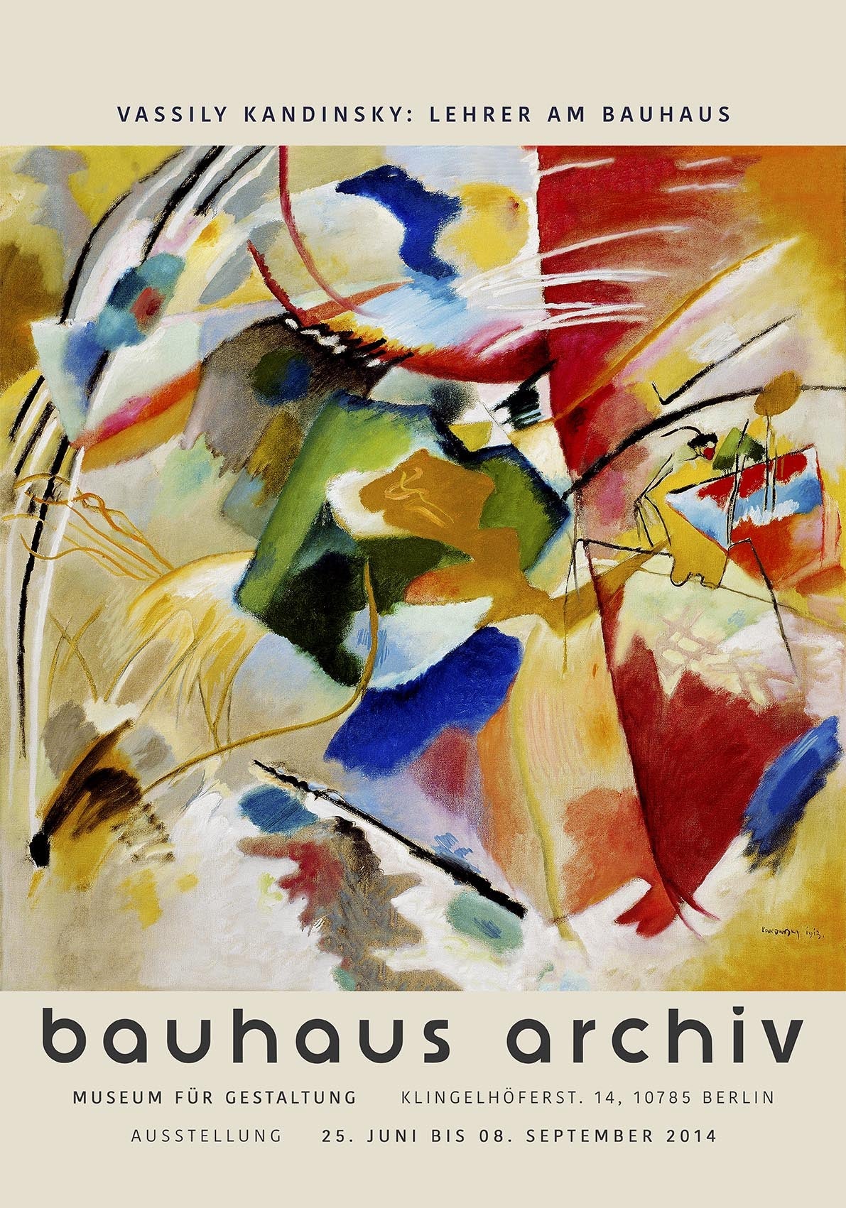 Painting with Green Center by Wassily Kandinsky Exhibition Poster