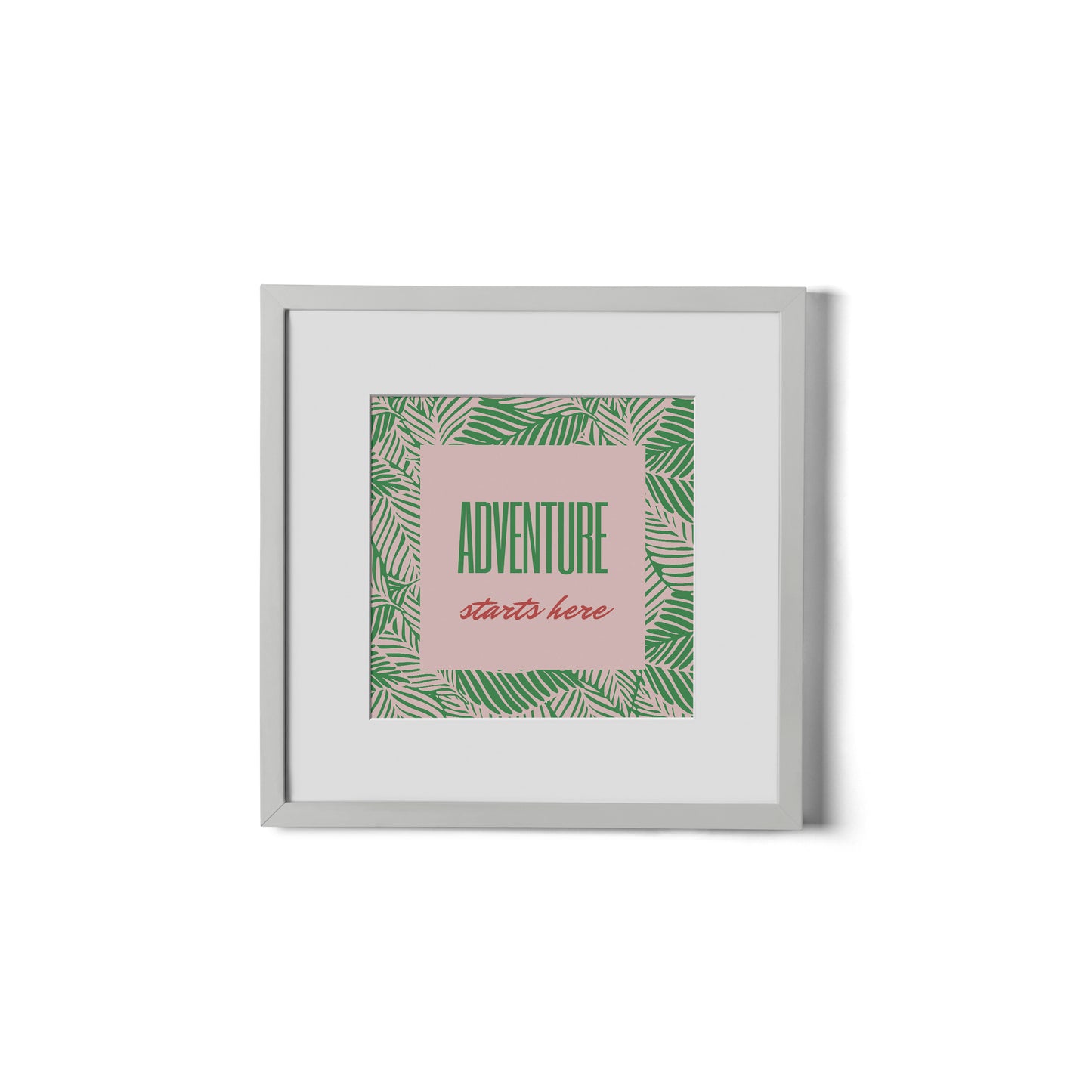 Adventure Starts Here - Vintage Miami Art Deco Inspired Wall Art - Square