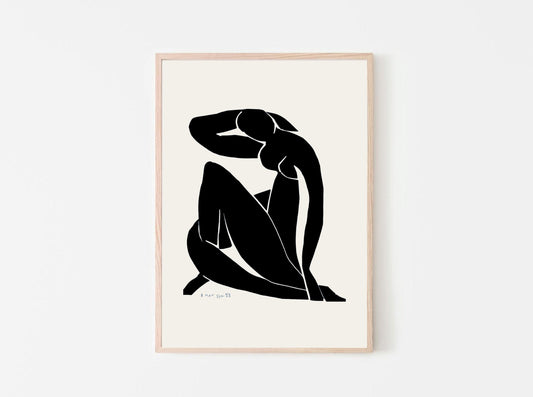Henri Matisse Inspired Nude in Black (Digital Download)