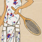 Vintage French tennis fashion plate | 1920's women's wear | Female athletic art | Modern Vintage decor | Eco-friendly gift