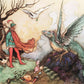 Vintage Dragon fine Art print | Fantasy and Fairy tale illustration | Warwick Goble | Eco-friendly gift | Modern vintage decor