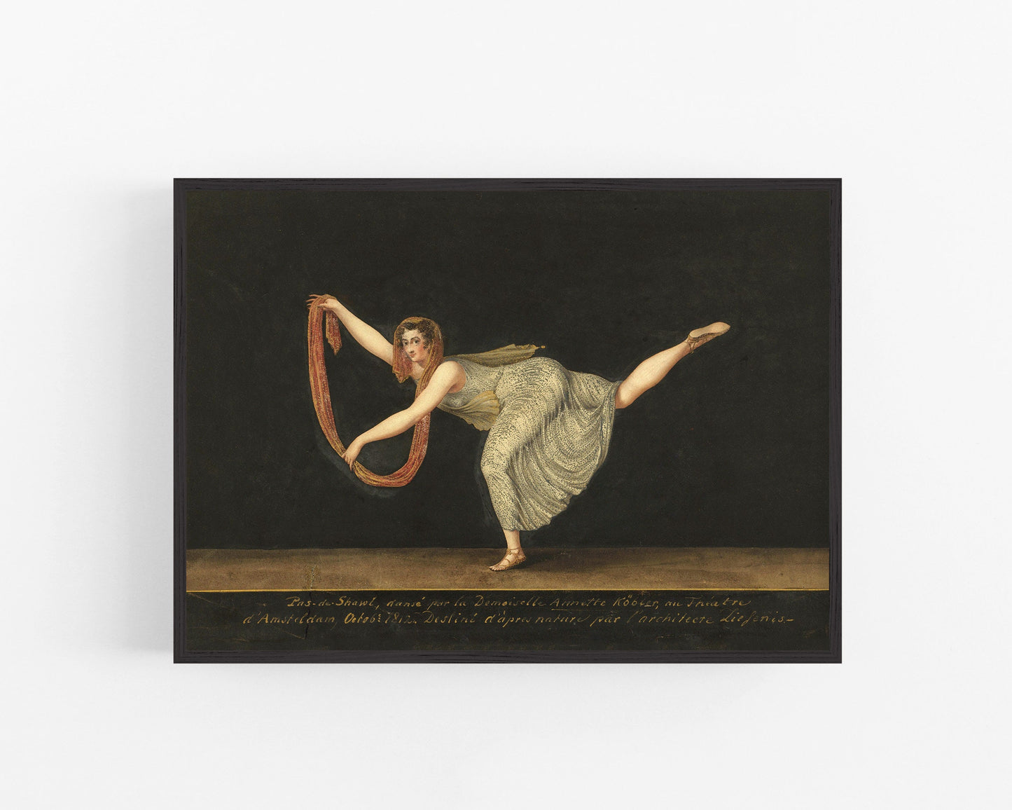 Vintage dancer fine art print | French ballet in Amsterdam | 19th century dance costume | Modern Vintage decor | Eco-friendly gift