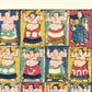Japanese Sumo art print | Wrestlers and referees | Asian Woodblock wall art | Modern vintage décor | Eco-Friendly gift