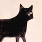 Bill Traylor Americana art | Black cat | Animal folk art | African American self-taught artist | Modern vintage wall décor