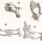 Vintage hand gesture illustration | Antique sign language | Body language wall art | Modern vintage decor | Eco-friendly gift