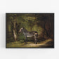 Vintage zebra art print | George Stubbs | Antique animal wall art | African animal in forest | Jungle & safari painting