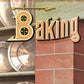 Vintage baking advertisement | Black tom cat in the kitchen | International baking soda | Cafe kitchen wall art | Modern vintage décor