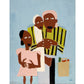 Vintage American folk art | Fright | African American artist | Primitive Americana wall art | Person of color art