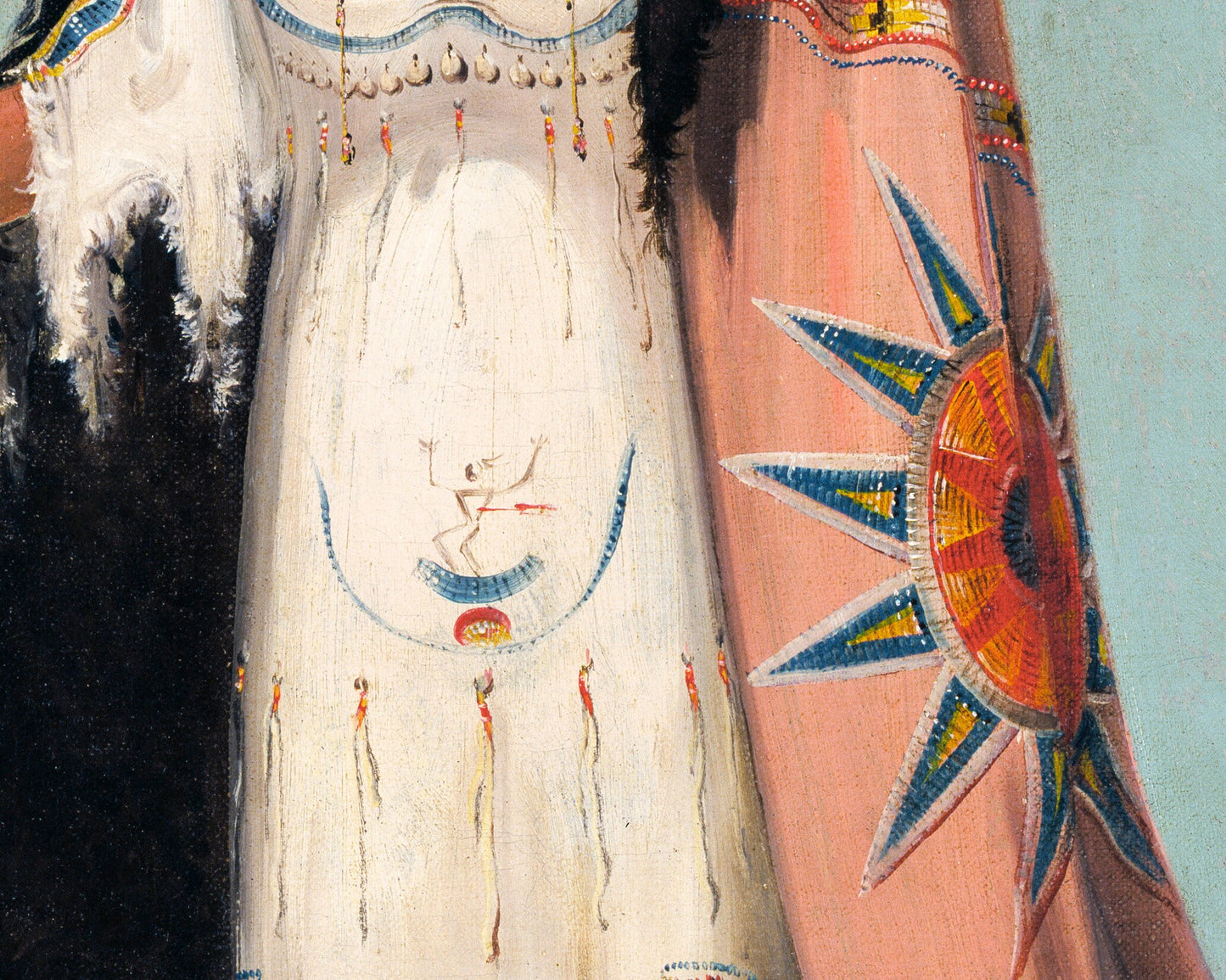 Portrait of a girl | Native American dress |  George Catlin | Vintage Native American wall art | Indigenous people | American Indian Fashion