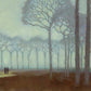 Misty landscape art print | Row of Trees | Dreamy landscape painting | Mystical forest | Atmospheric wall art | Weather art | Jan Mankes